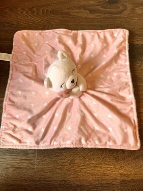 Just One You Made By Carter's Baby Lovey Blanket Pink & White Hearts Bear Plush